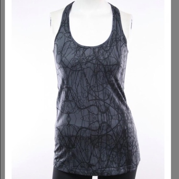 • new listing • Lulu Cool Racerback Scribble tank - Picture 2 of 4